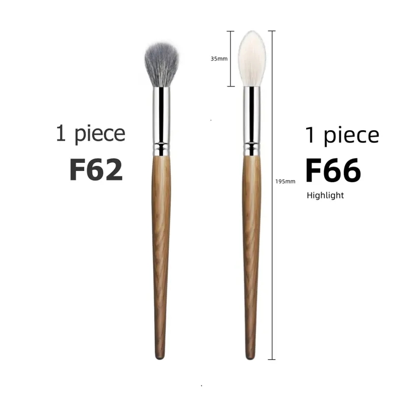 Kit de pinceaux de maquillage pour le visage, petit pinceau de Contour, bronzant, Blush, doux et moelleux, poils de chèvre naturels — image 17