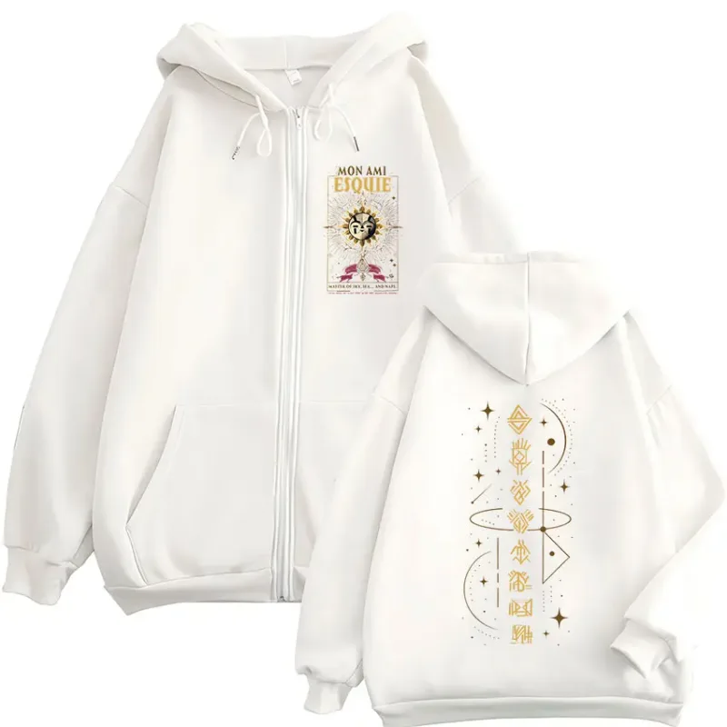 Gamer Esquie Clair Obscur Expedition 33 Zipper Hoodies Men's Women Clothing Zip Up Hooded Sweatshirts Jacket Coat Streetwear — image 3
