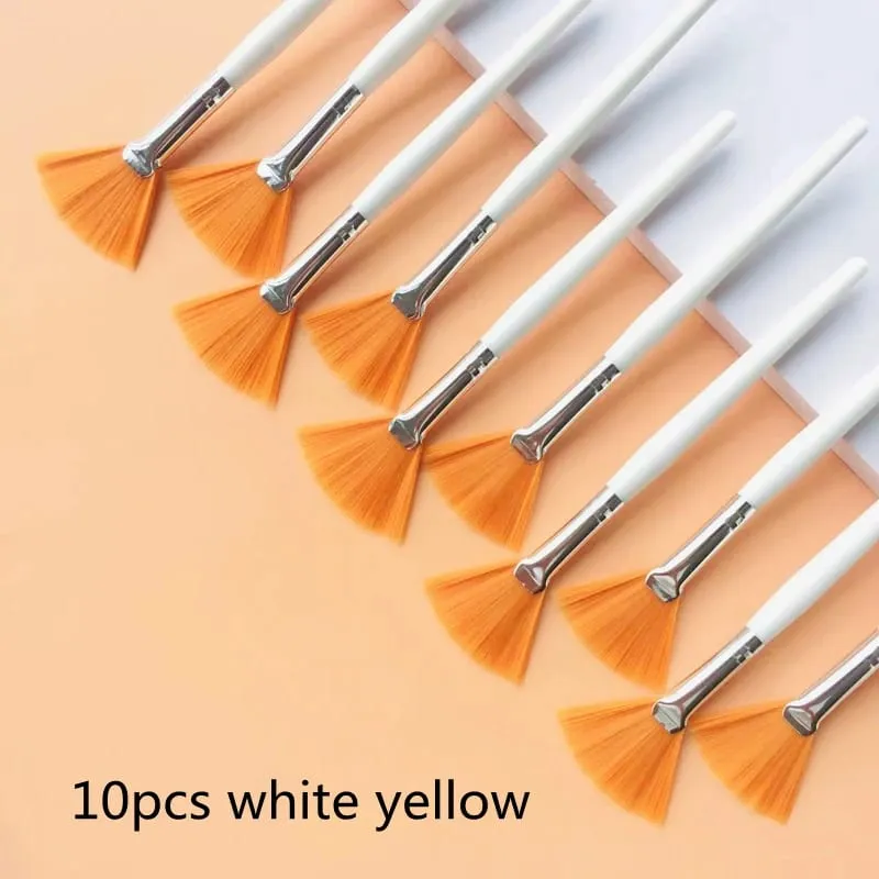 5/10pcs Fan Shape Foundation Makeup Brushes Multifunctional Facial Mask Brush Essential Oil Women Beauty Makeup Tools Brush