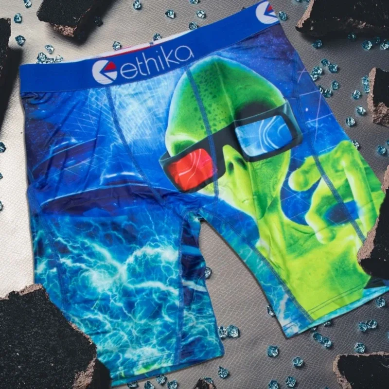 1Pcs Men Underwear Boxers Breathable Mesh Crotch Man Underpants Plus Size Mens Panties L-3XL Printed Men's Boxers Briefs 3256809864931744