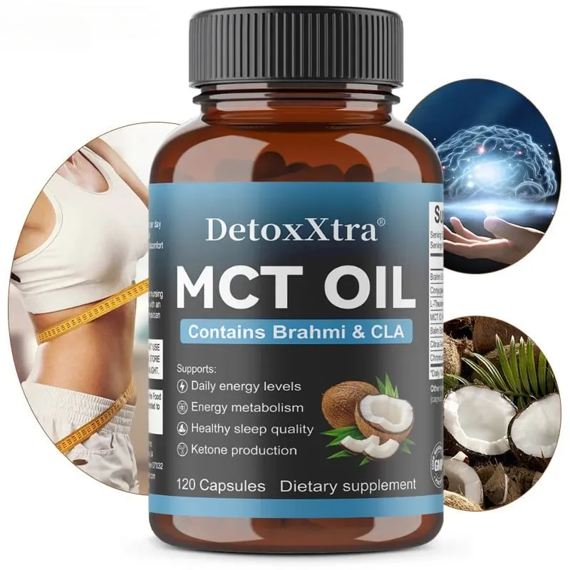 MCT Oil Capsules Natural Clean Energy & Cognitive Focus Supplement Clarity Brain & Body Gut Wellness Support Non-GMO — image 2