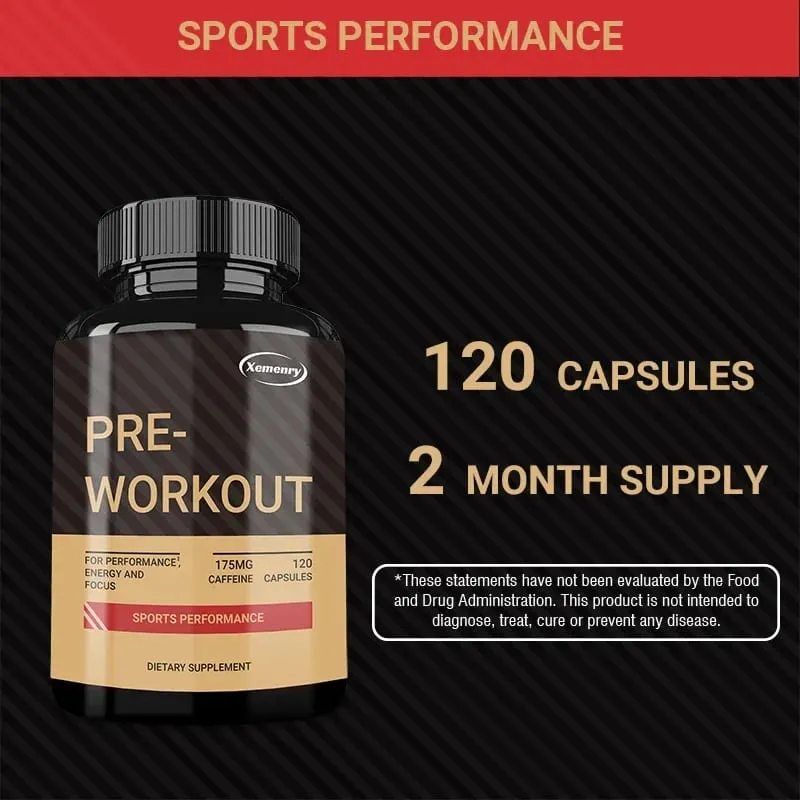 Pre-Workout Supplement - Muscle Building Endurance Support Heart Health Circulation