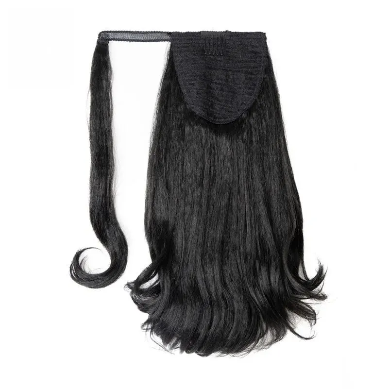 Blice Wrap Around Kinky Straight Tail Warping Curl Synthetic Fluffy 6PCS All-In-One 17Clips-In Hair Extension Hairpieces — image 6