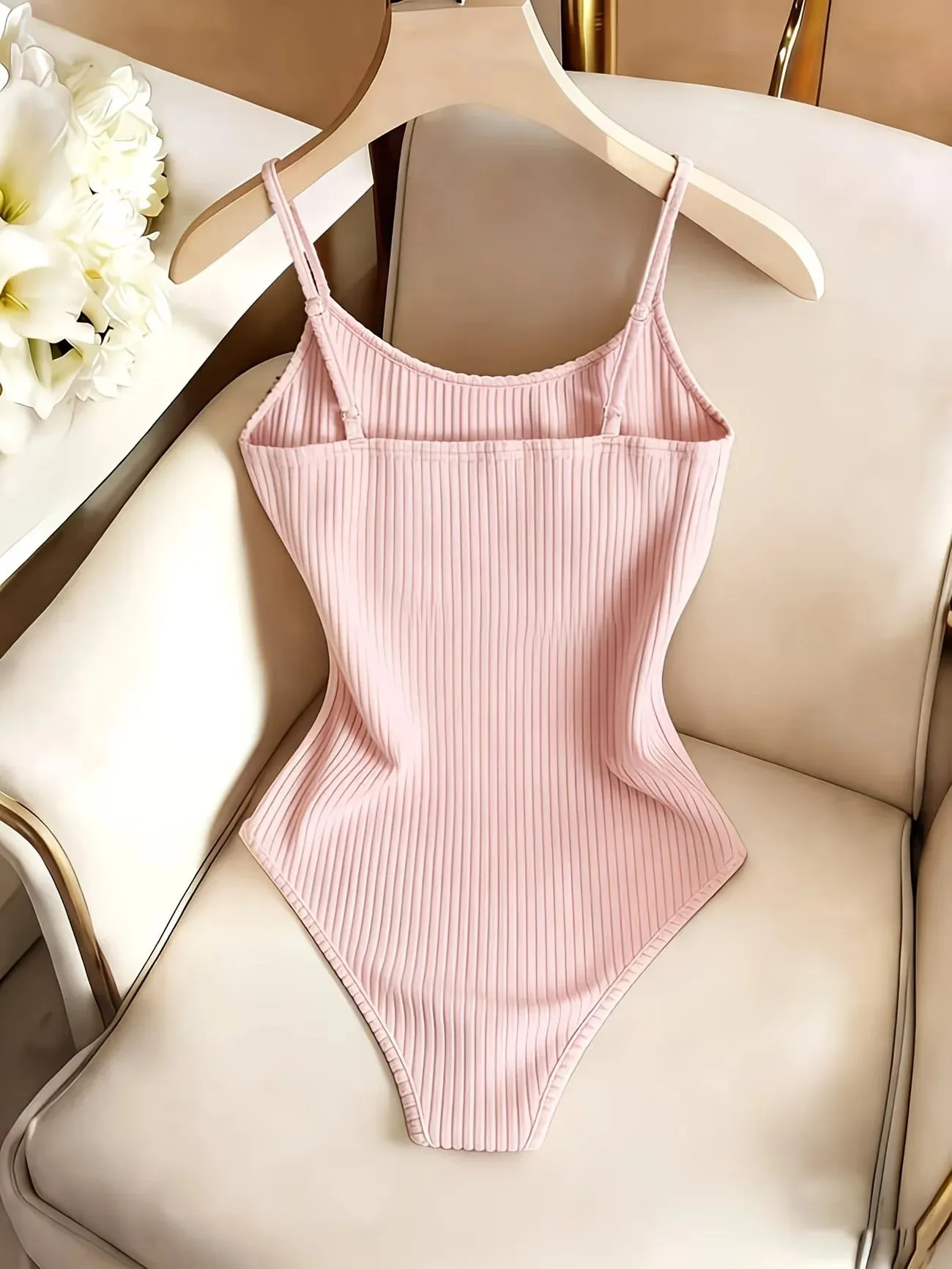 Sleeveless Knit Bodysuit Hot Summer Sexy Bodycon Off Shoulder Halter Tops Casual Street Bodice For Women ClubWear — image 3