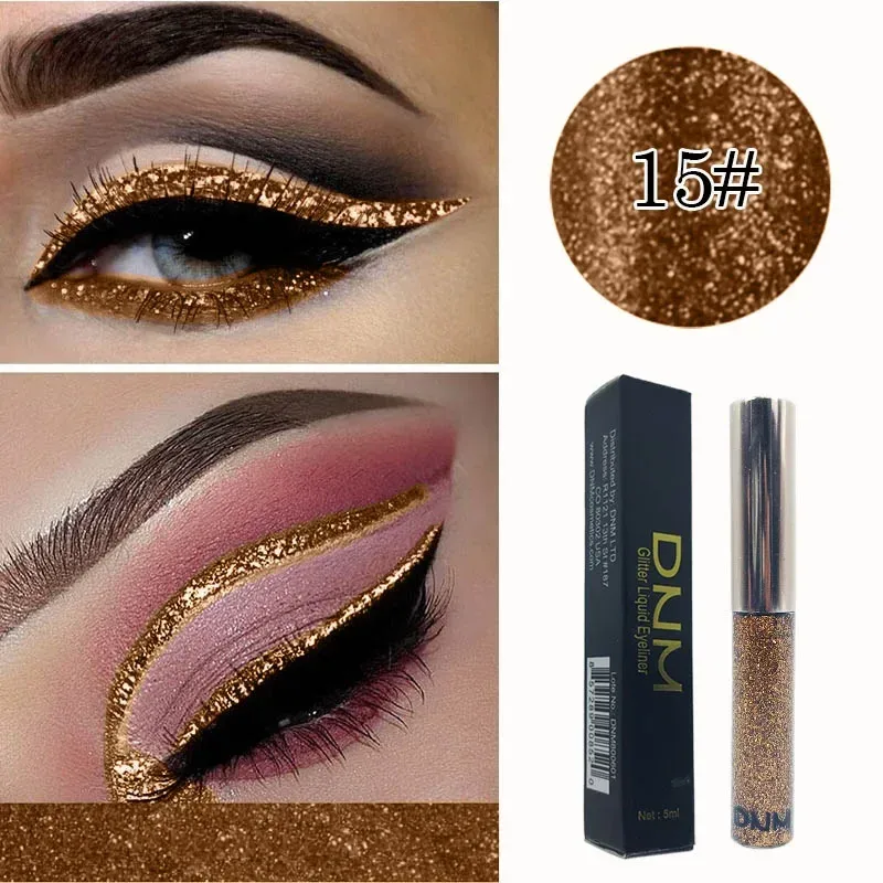 16 Colors Diamond Liquid Eyeliner Professional Silver Green Shiny Eyes Flash Long-lasting Liquid Glitter Eye Liner Beauty Makeup — image 21