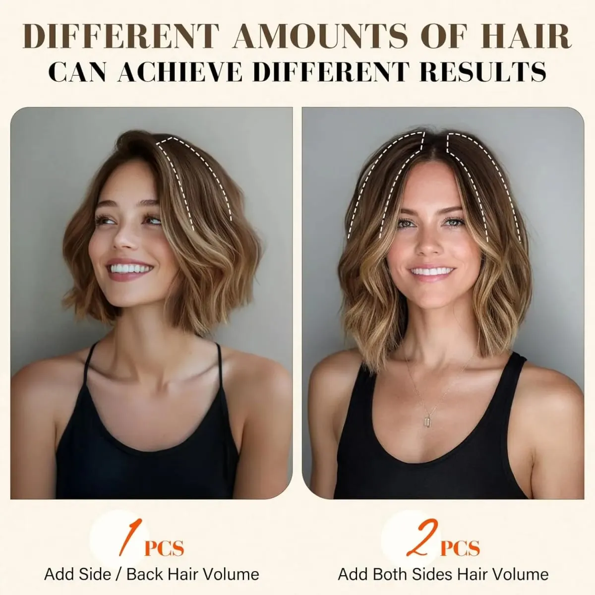 Synthetic Invisable Seamless Hair Pads Clip In Increase Hair Volume Hair Extensions Top Side Cover Hairpiece for Women — image 7