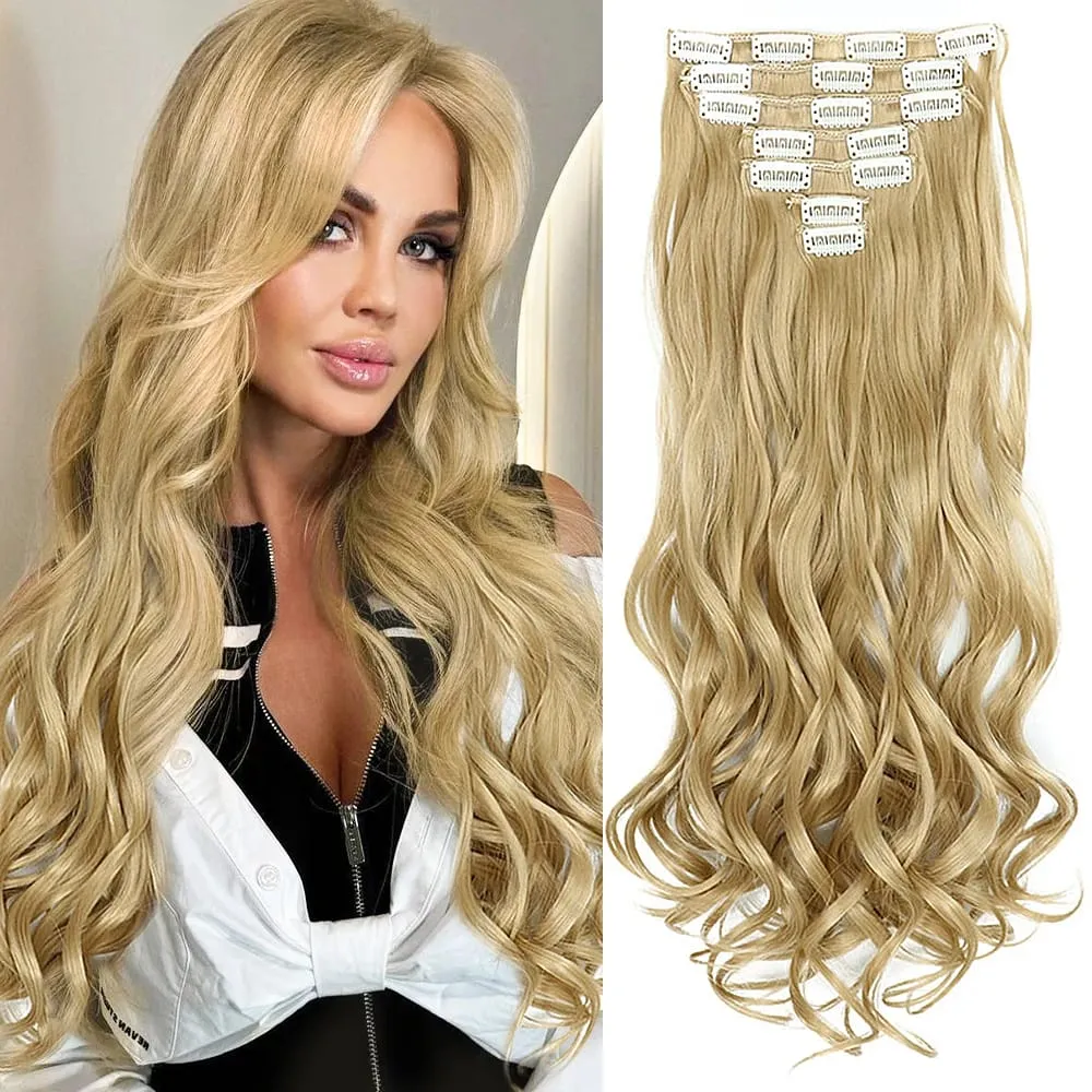 Synthetic Clip in Hair Extensions Purple hairpieces 7pcs/set 22inch Thick Hair for Women Girls Daily Party Cosplay — image 35
