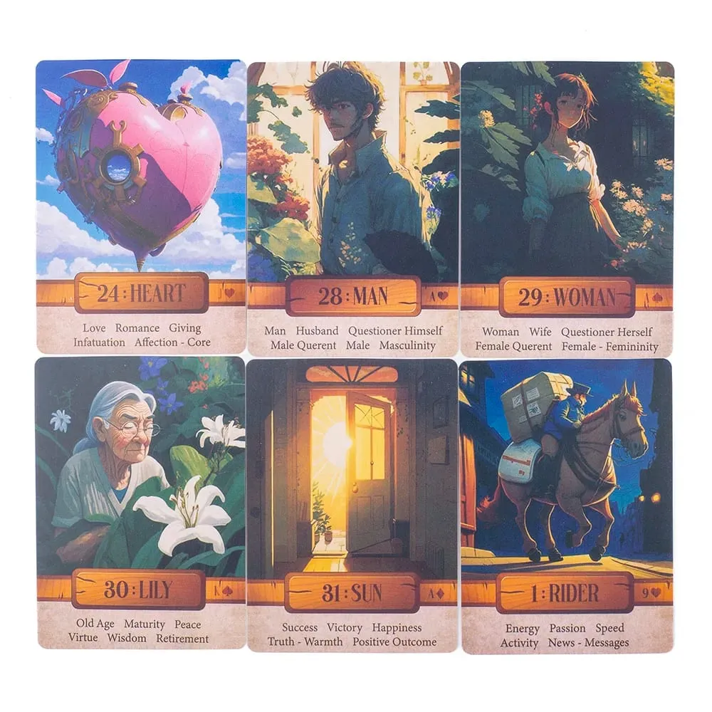 Le Claire 36 Lenormand Cards Board Game for Family Party English Version Fortune Telling Divination Tarot Oracle Card Decks — image 5