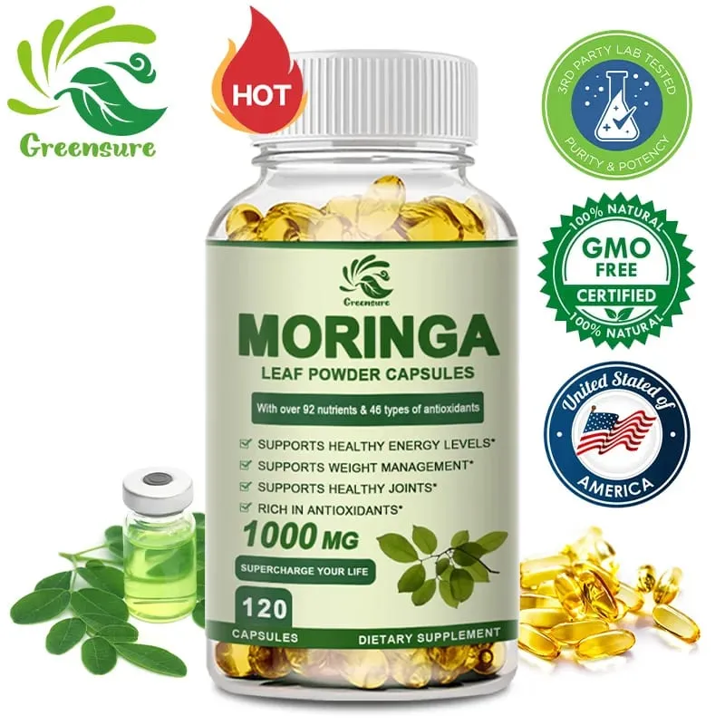 Το λάδι Moringa προάγει τον μεταβολισμό Υποστήριξη απώλειας βάρους Επισκευάζει τα κατεστραμμένα κύτταρα Ανακουφίζει τη φλεγμονή Καρδιαγγειακή υγεία — image 1