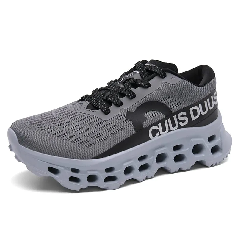 Men's running shoes hollow cushioning thick soled sneakers breathable mesh lightweight non-slip sneakers outdoor fitness shoes — image 9