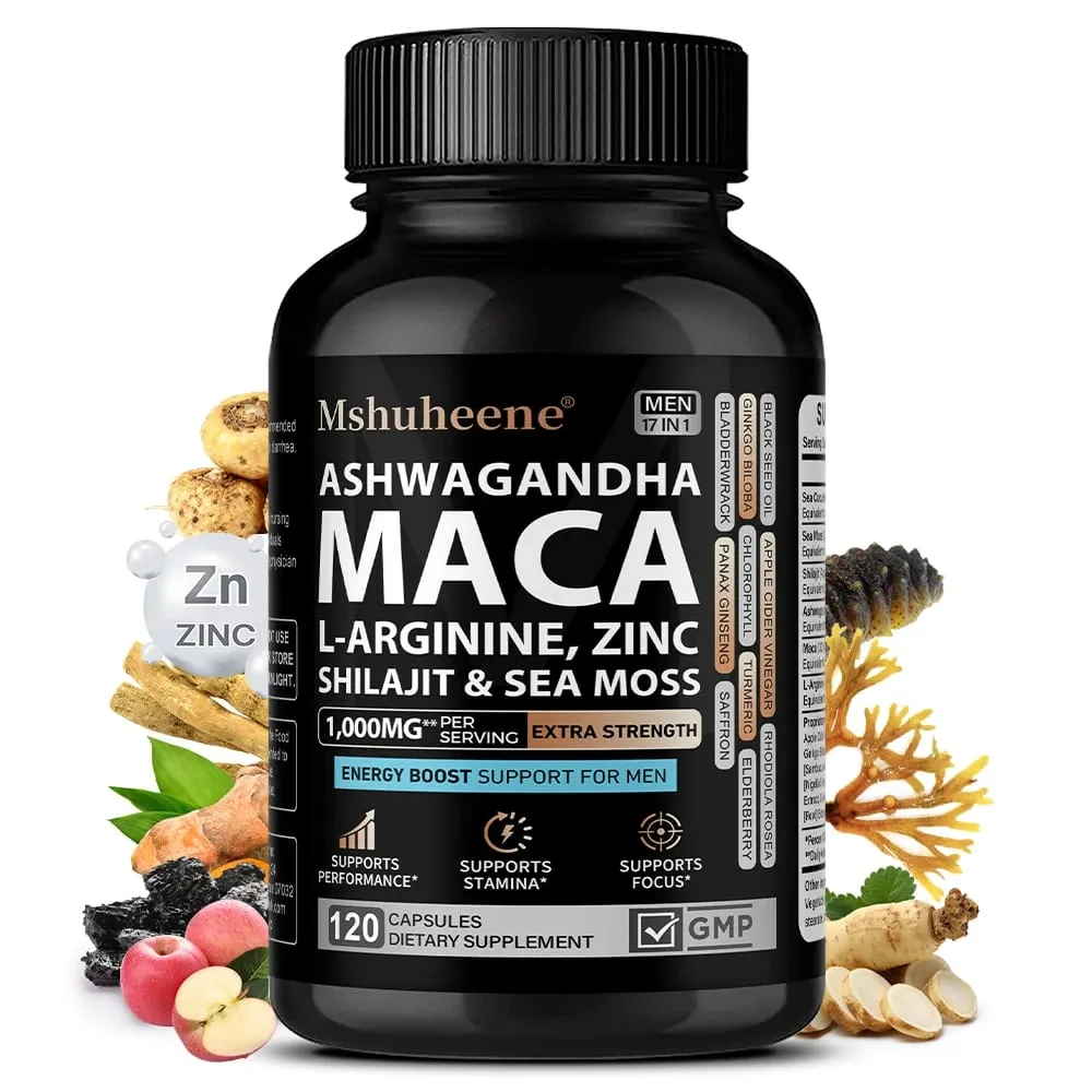 Enhancing Supplement Blend - L-Arginine + Maca + Ashwagandha Stamina Muscle Growth Vascular Function Blood Circulation — image 1