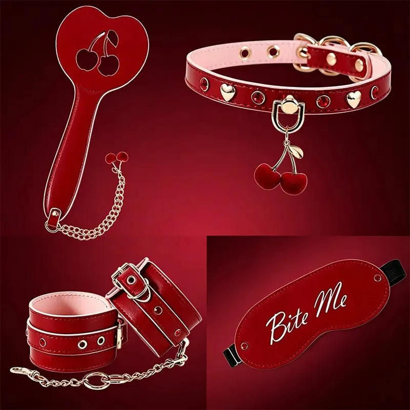 7pcs Sex Toys Set BDSM Bondage Adult Products shaped Mouth Plug Toy Beating Flirting Neck Cover Eyelid Mask Leather Handcuffs — image 6
