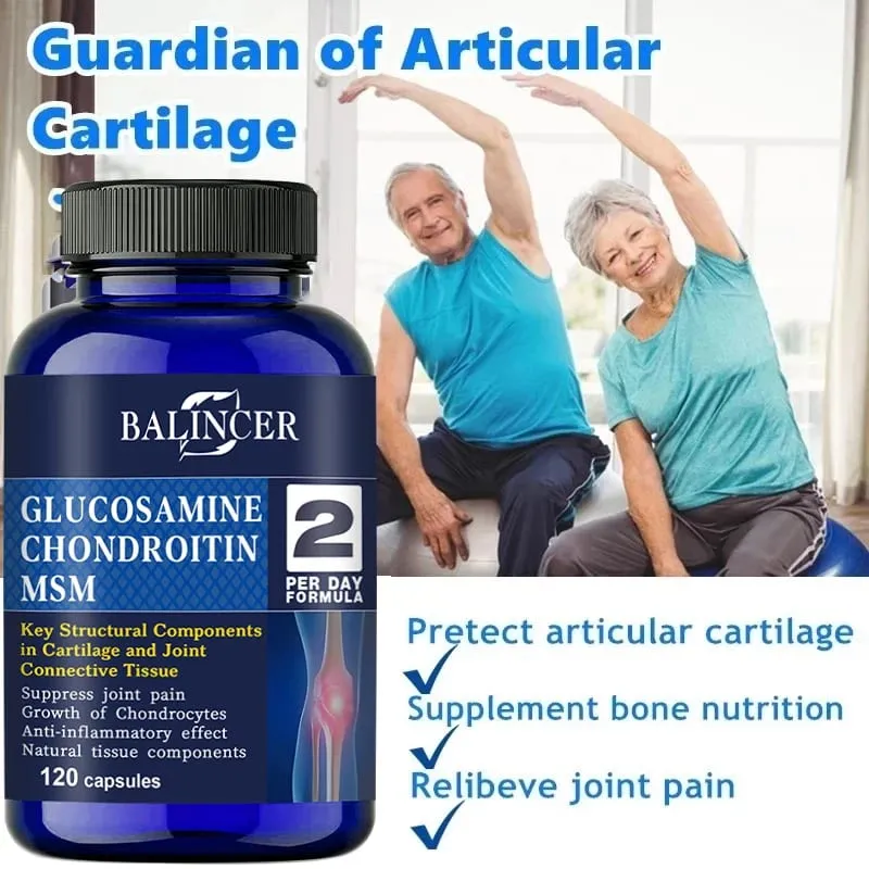 Glucosamine Chondroitin MSM - for Joint and Knee Health Immune System Non-GMO 120 Capsules — image 6