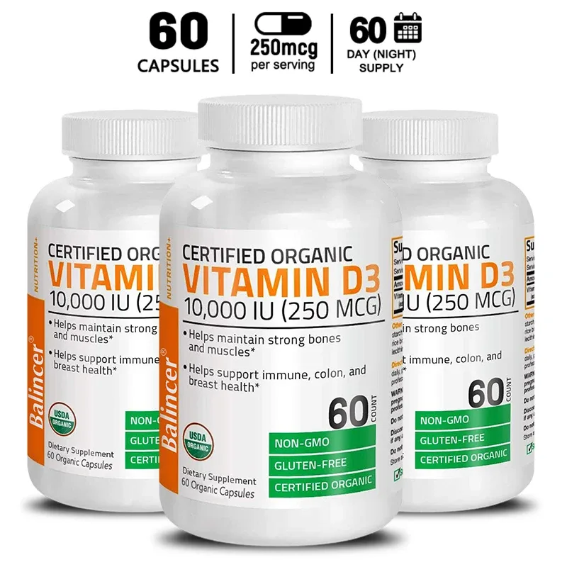 Vitamin D3 - Promotes Healthy Muscle Function and Immune Support Strong Bones and Nervous System Health 120 Capsules — image 10