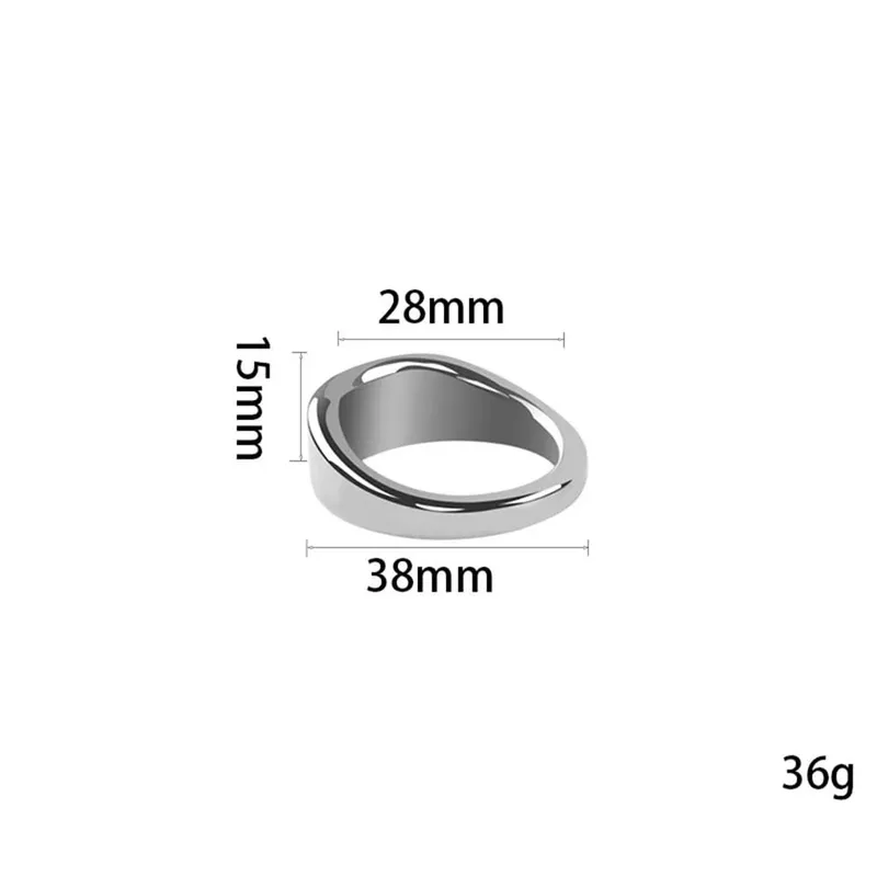 Stainless Steel curved Penis Lock Cock Ring Heavy Duty Male Metal Ball Scrotum Stretcher Sex Toys for Man Delay Ejaculation