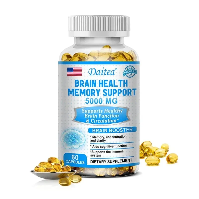 Cápsulas Nootrópicas para Saúde do Cérebro 5000mg Aumentam o Foco da Memória e Clareza Função Cognitiva e Desempenho Mental da Circulação Sanguínea — image 8