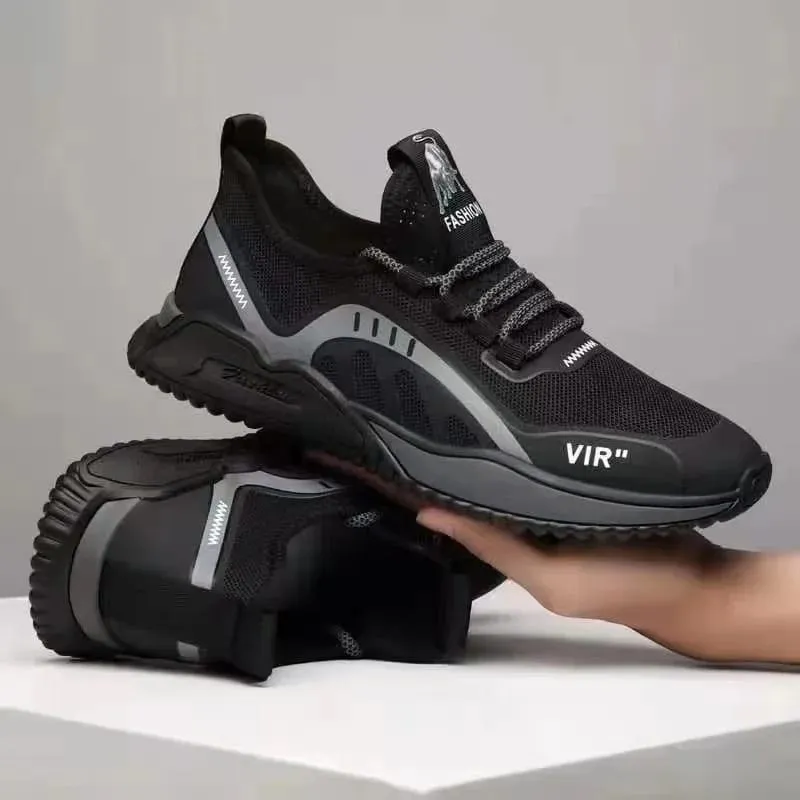 Men's lightweight mesh breathable casual sports shoes summer soft sole comfortable anti slip outdoor running shoes male sneakers — image 1