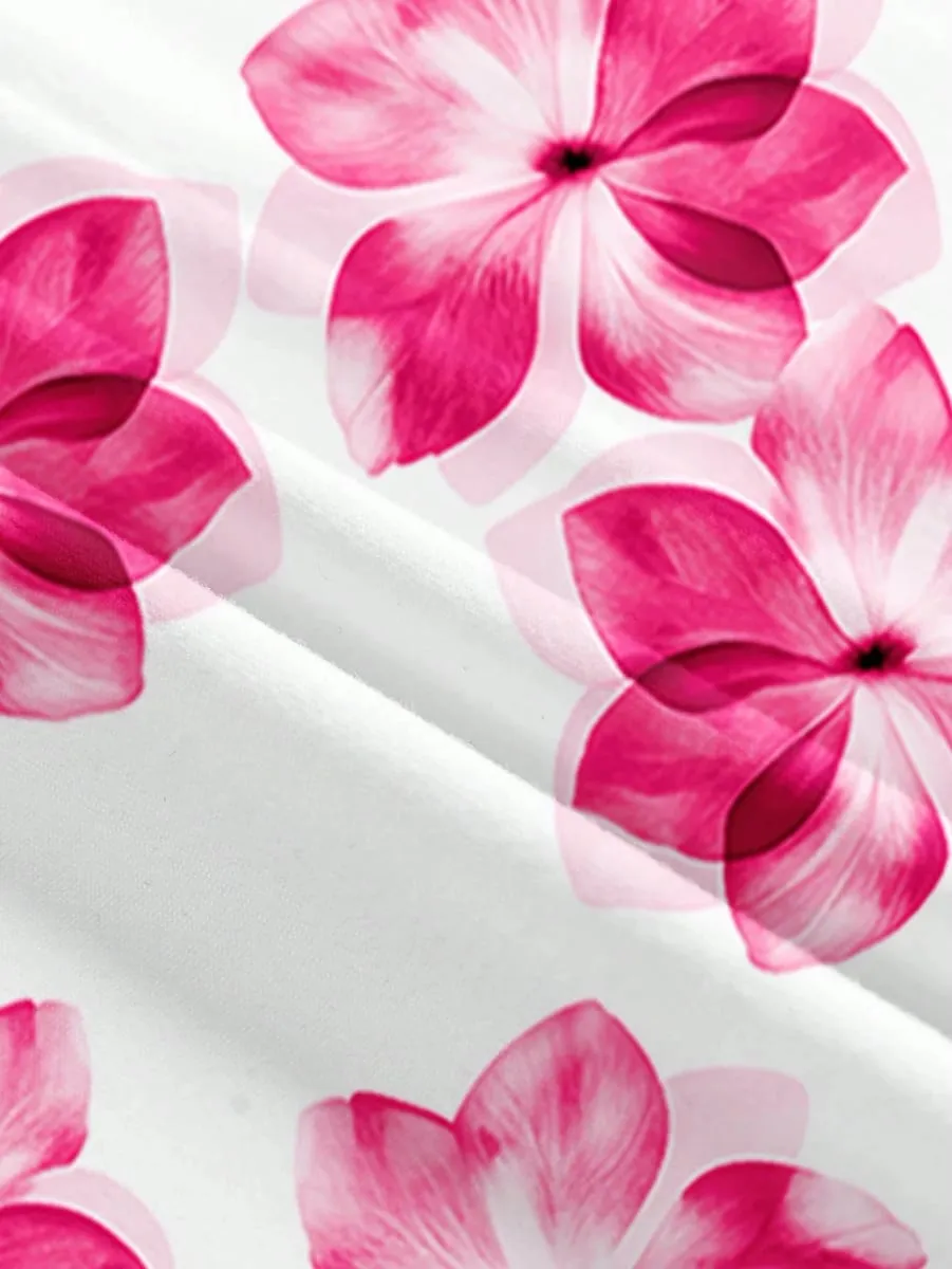 Ladies Summer Backless Floral Print A-Line Dress Suitable for Casual Vacations Beachside Gatherings And Parties