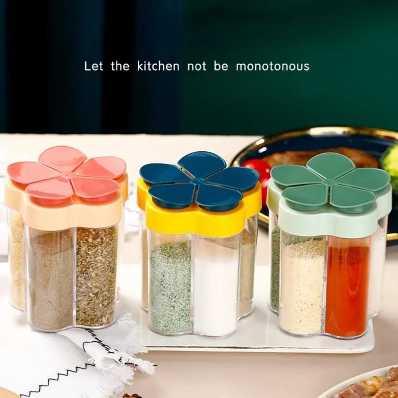 1 Uds. Tarro de condimentos, contenedor de plástico, botella de condimentos, organizador de especias, contenedores de condimentos para acampar al aire libre, juegos de utensilios de cocina
