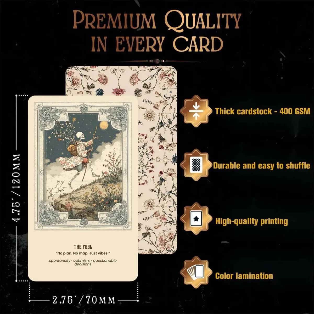 78 Tarot Cards 13x8 Cm Bone Garden Tarot Deck Vintage Plant Beauty Quiet Storytelling Includes Paper Manual Card Game