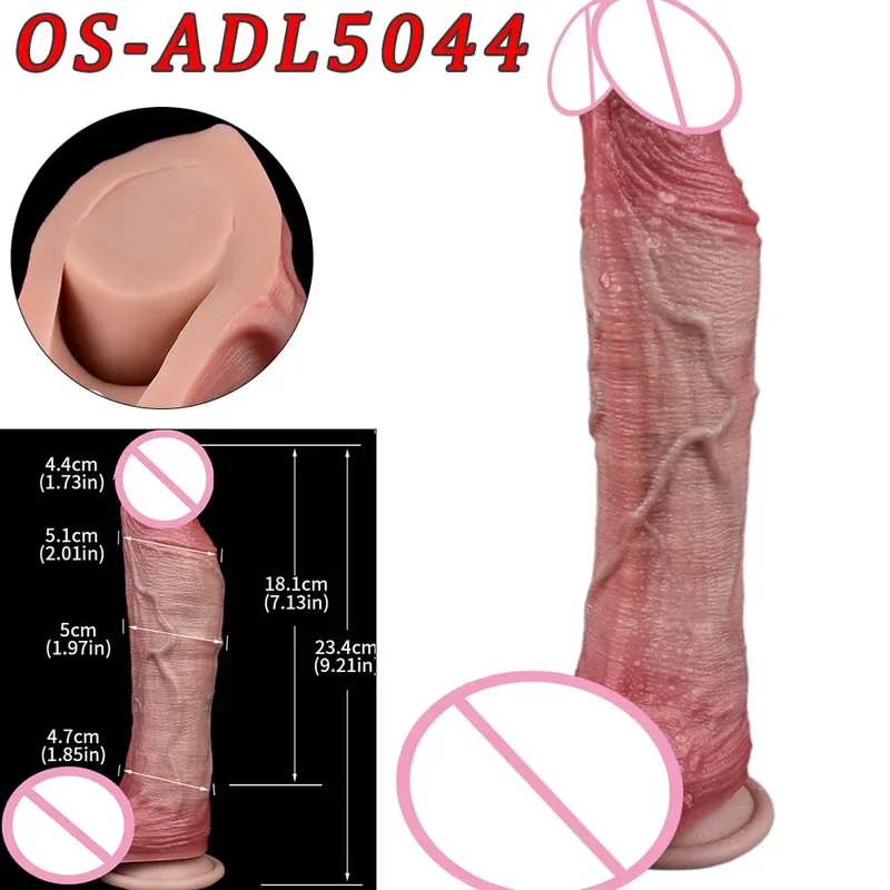 47 cm Realistische Lange Dildos Doppel Kopf Anal Vaginal Stimulator Sex Spielzeug Mit Sauger Für Lesbische Paare Homosexuell Männer erwachsene Werkzeuge