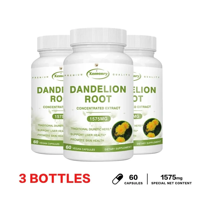 Dandelion Root Extract Capsules for Liver Detox Protection Liver Support Strong Immune System Normal Blood Pressure & Sugar