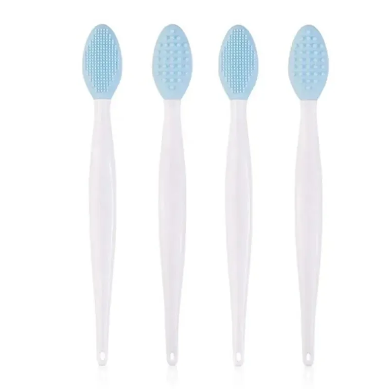 Wholesale 4pcs New Fashion Design Nose Double-Sided Tool Silicone Lip Scrub Exfoliator Brush make up brushes makeup brush set