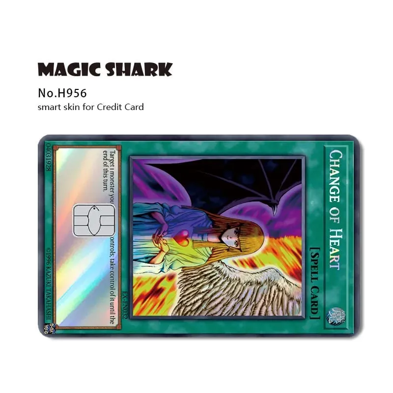 Magic Shark Yo-gi-oh Blue Eyes Dragon Game Shinny Holographic Laser Debit Credit Card Sticker Film Skin Front Cover — image 22