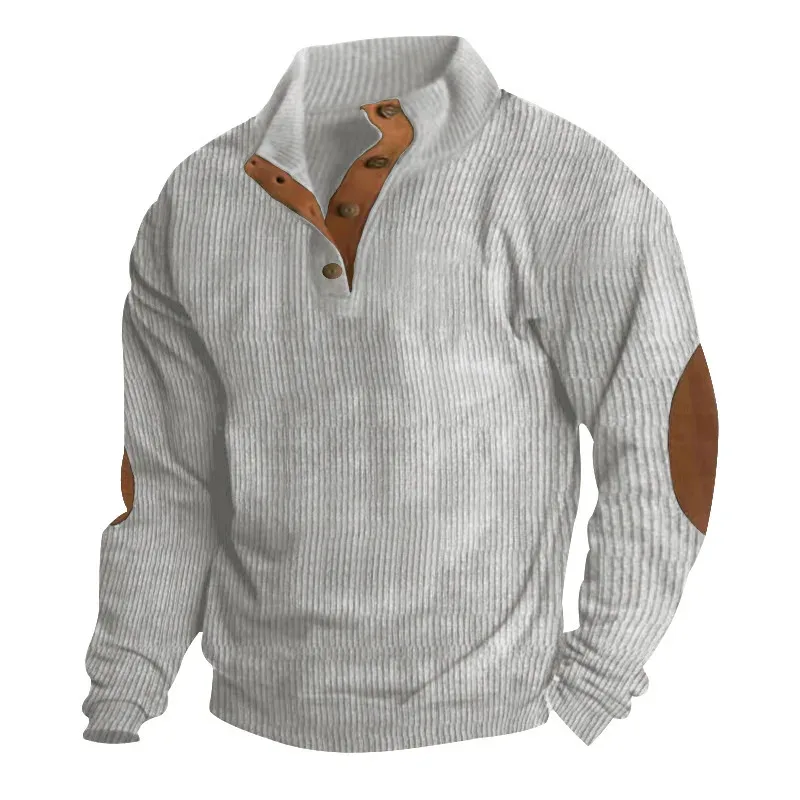 2026 Autumn Winter New Men Corduroy Stand Collar Long Sleeve Jacket Outdoor Casual Sweatshirts — image 9