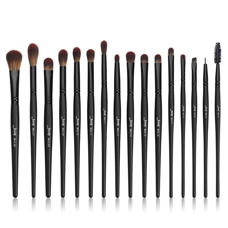Jessup Eye Brushes Set 16pcs Makeup Brushes Synthetic Precision Eyebrow Brush Eyeshadow Blending Concealer Eyeliner T272