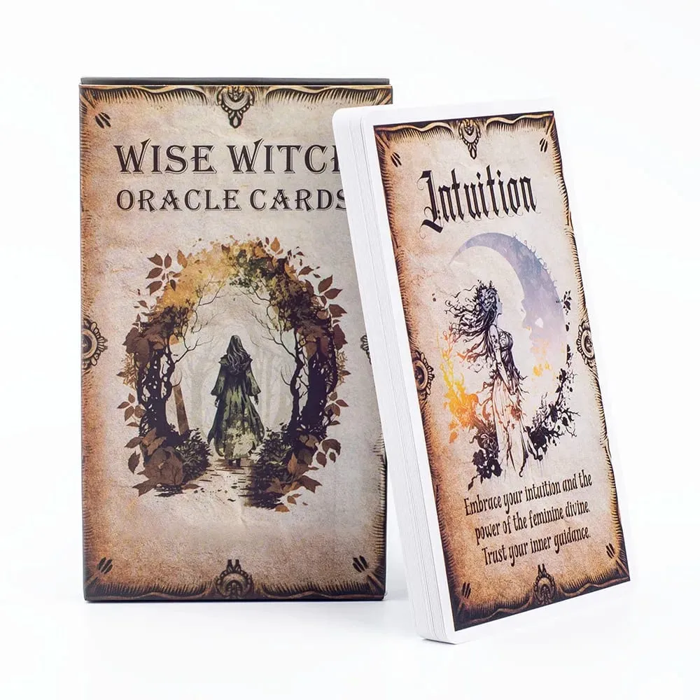 Wise Witch Oracle-kort 20 stk. Engelsk version Fate Divination Tarot-kort FortuneTelling Kortspil Festbrætspil 12x7cm