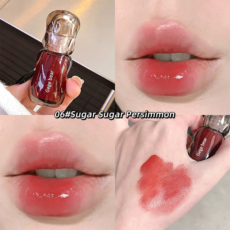 Pomadka do ust Gege Bear Crystal Gloss — Jesienno-zimowa formuła nawilżająca z lustrzanym połyskiem Wykończenie młodzieńczy efekt wypełnienia