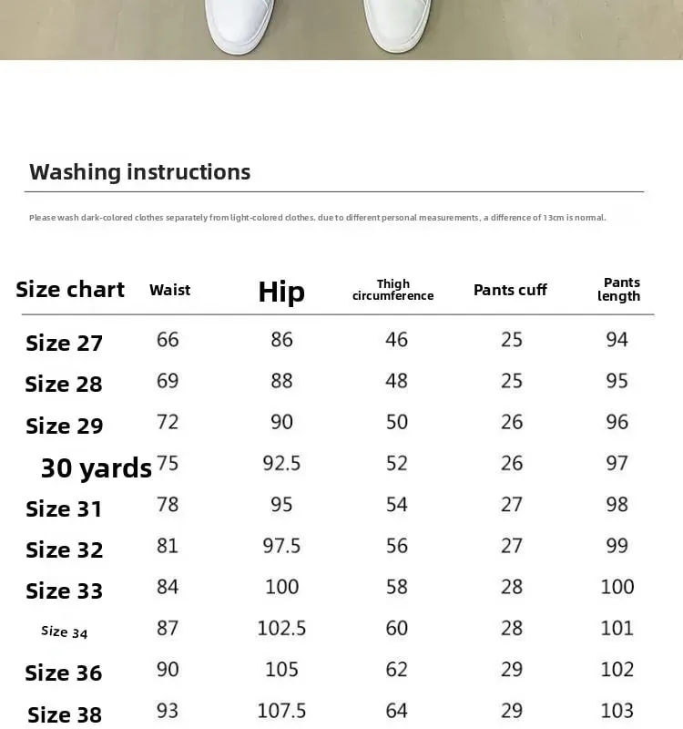 Harajuku Fashion Autumn New Blue Jeans Men's Trendy Brand Scratches Cargo Work Korean Slim-fitting Trousers Luxury Elastic Pants — image 9