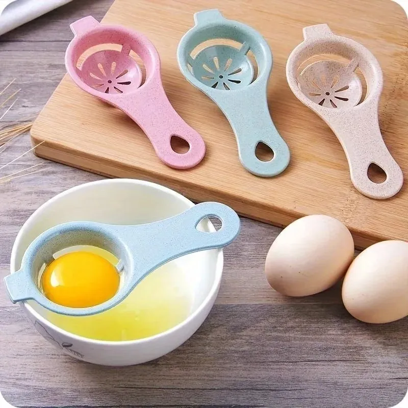 1pc Sustainable Wheat Straw Egg Separator - Easy Yolk & White Filter For Baking Kitchen Gadget — image 4