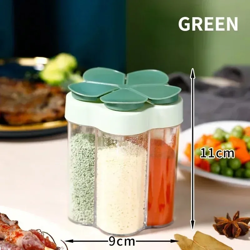 1 Uds. Tarro de condimentos, contenedor de plástico, botella de condimentos, organizador de especias, contenedores de condimentos para acampar al aire libre, juegos de utensilios de cocina