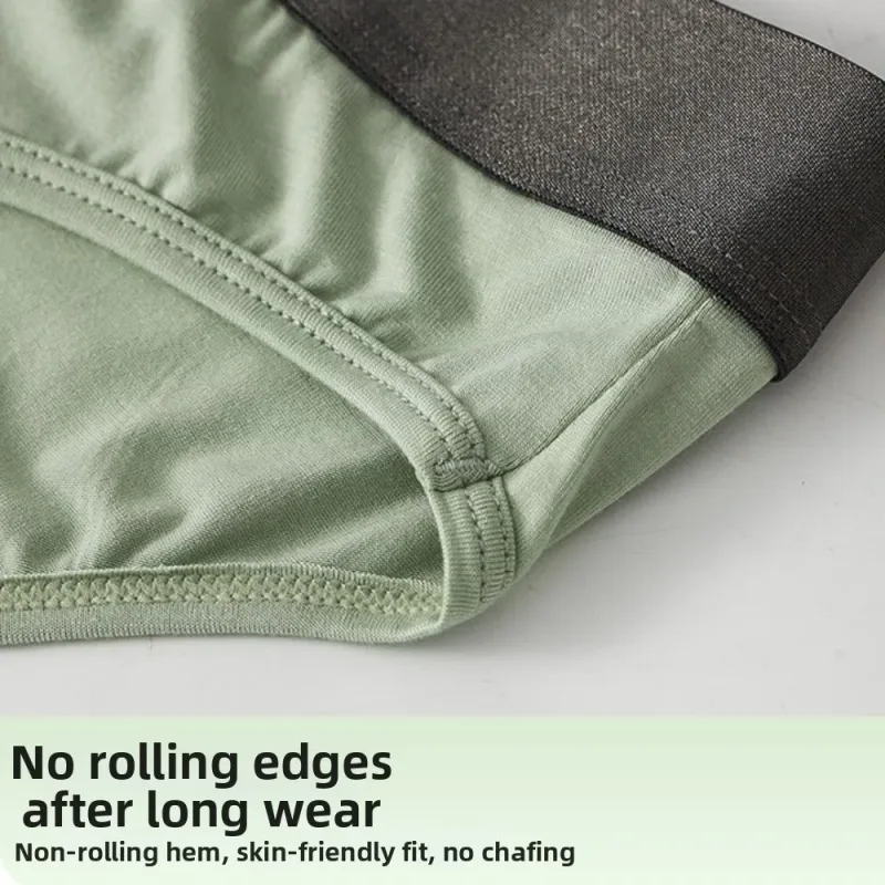 Bamboo Fiber Summer Thin Briefs Men Thin Underpants Splicing Men Front Opening Panties Lingerie Quick Dry Seamless Underwear — image 10