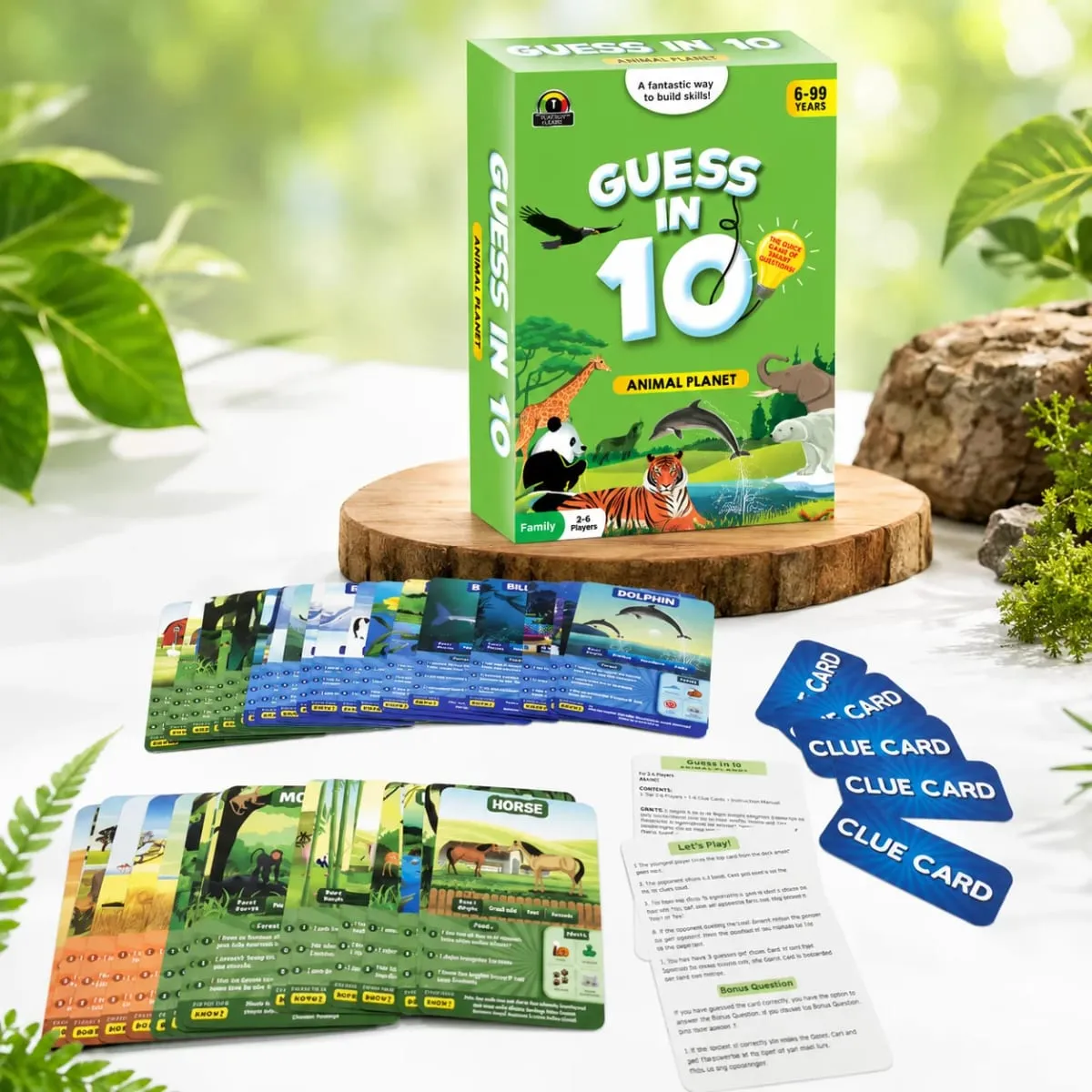 Guess in 10 Animal Planet Card Game Kids Animal Trivia Clue Educational Family Travel Brain Teaser English Version — image 2