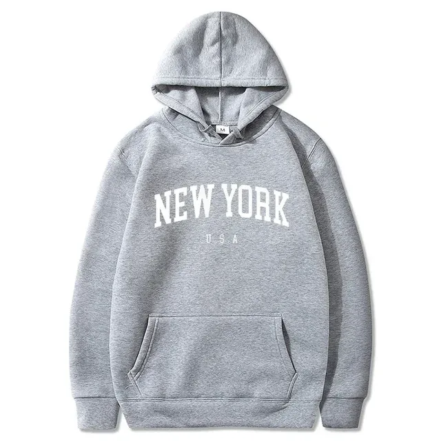 Women New York U.S.A City Hoodies Fashion Letter Printed Graphic Sweatshirts Loose CasuaMen l Harajuku Hooded Pullover Sportwear — image 41