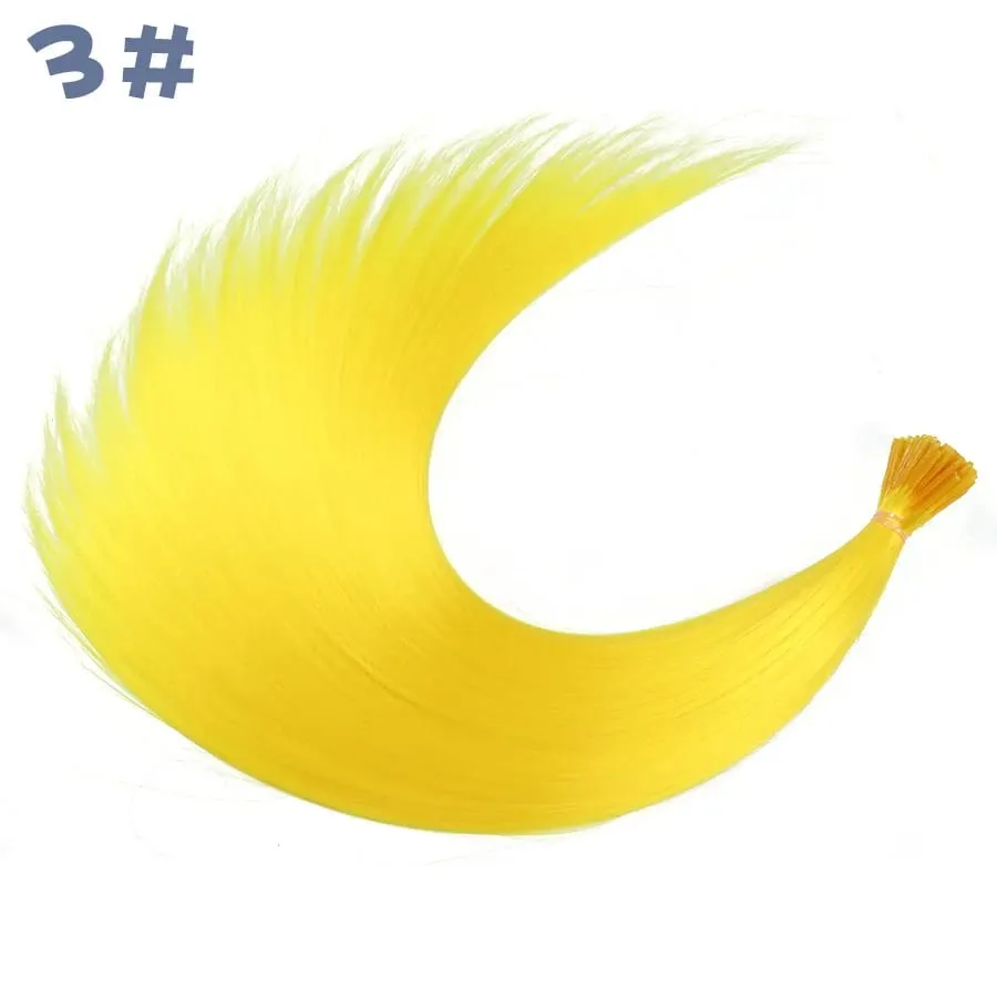 Extensiones de cabello en barra I-Tip de color sintético, 50 hebras por paquete, pelo liso de 16 pulgadas para mujeres, postizos de fibra de alta temperatura — image 11