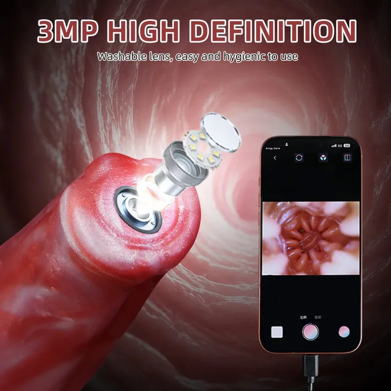 Silicone Long Anal Plug with Smart Endoscope Function G Spot Deep Stimulate Sex Toys Camera LED Light Body Exploration — image 3