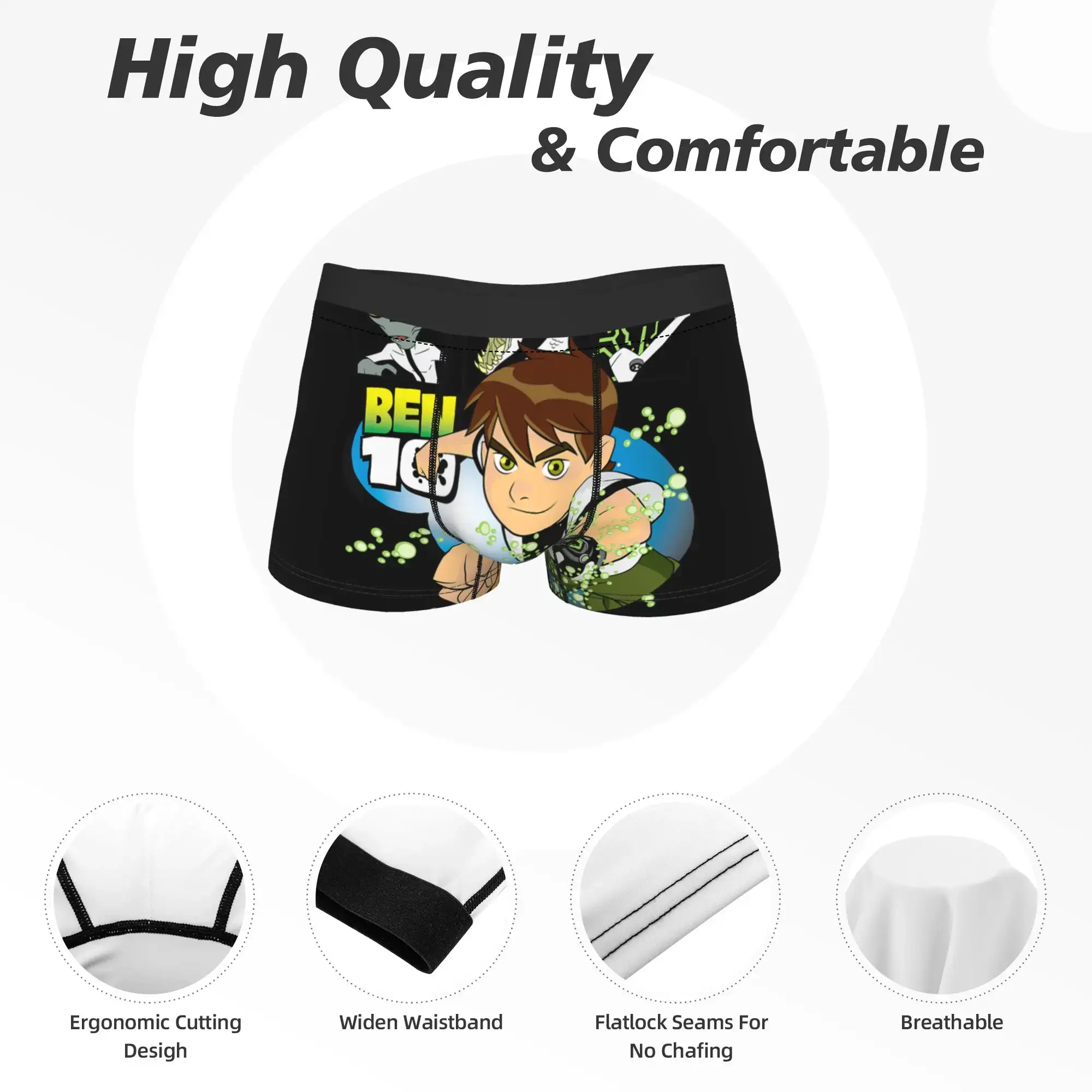 Ben 10 Aliens Intimo Mutandine classiche Pantaloncini personalizzati Slip da uomo Custodia 3D Taglie forti — image 5