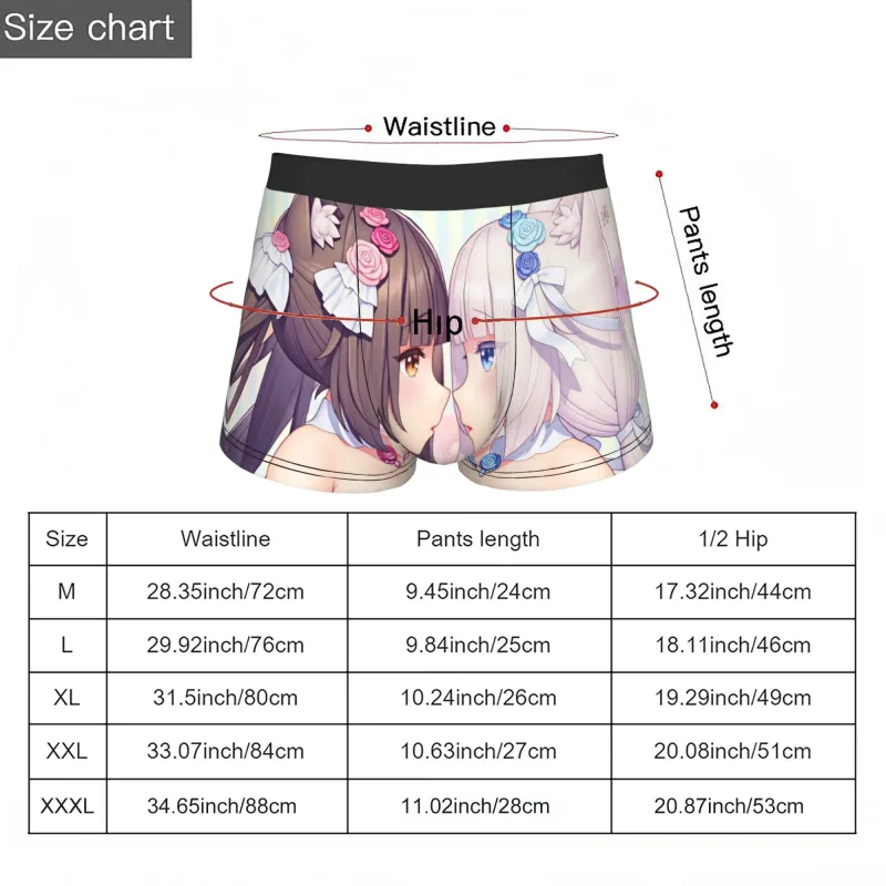 أنيمي N-Nekopara الشوكولاته الفانيليا الملابس الداخلية الرجال المطبوعة لعبة سراويل داخلية للرجال السراويل سراويل داخلية لينة