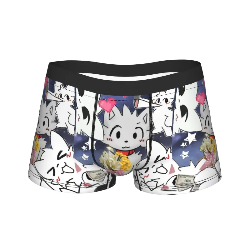 Calzoncillos tipo bóxer Boykisser con diseño de gato tonto para hombre, pantalones cortos, bragas, ropa interior suave, ropa interior peluda de dibujos animados para hombre, calzoncillos divertidos de talla grande