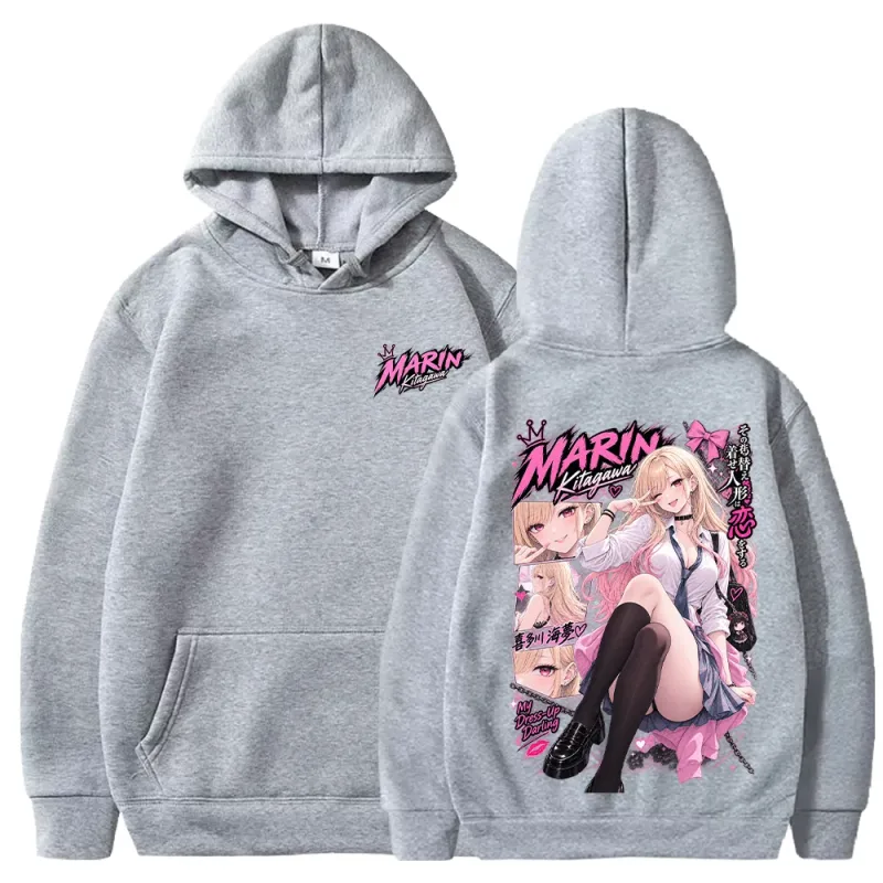 Trendy Anime Marin My‑Dress‑Up Darling Hoodies Harajuku Streetwear Long Sleeve Casual Fleece Hooded Pullover Men Women Clothing — image 10