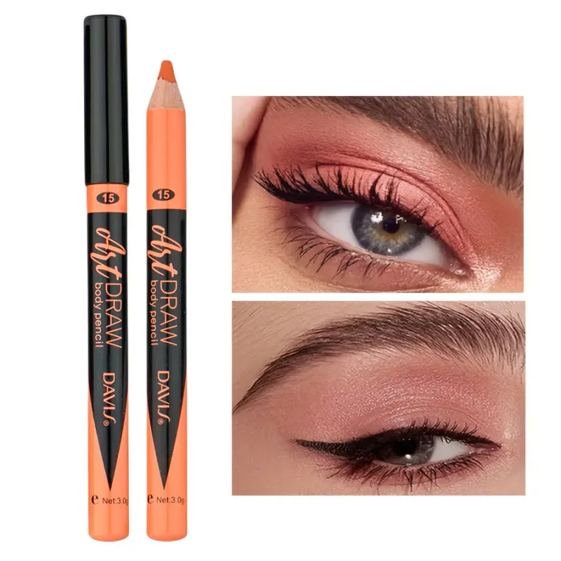 15 Color Eyeliner Lip Liner Pen Black Blue Multicolor Metallic Pearly Glitter Matte Finish Punk Smokey Style Eye Makeup Pen