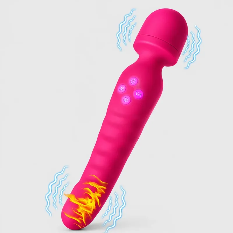 Heating AV Wand Vibrator for Women G-Spot Clit Stimulator Nipples Vagina Massager Magic Wand Female Masturbator Adult Sex Toys — image 8