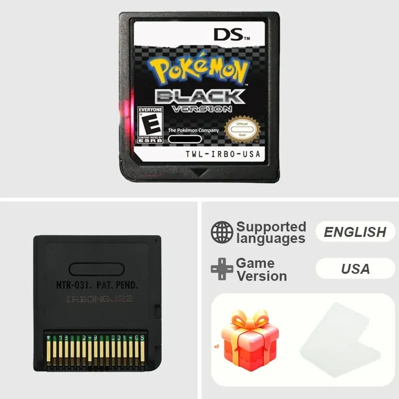 Cartouche de jeu NDS série Pokemon platine perle diamant HeartGold SoulSilver USA/EUR/FRA/ITA/NOE/AUS/ESP Version pour NDS
