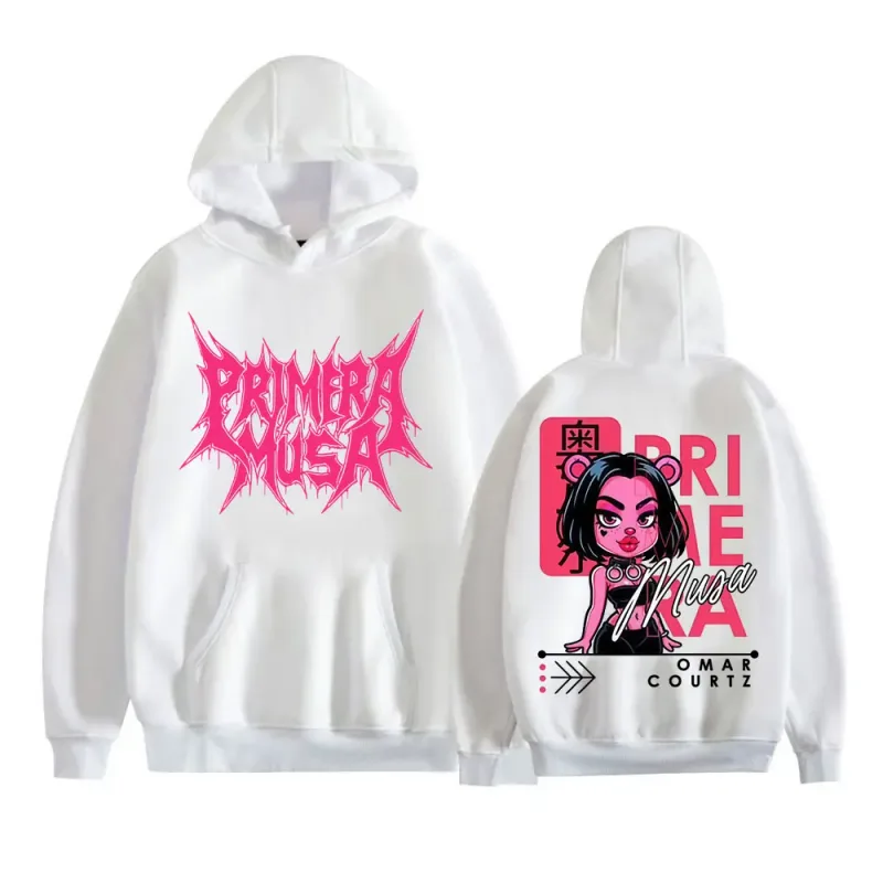 Omar Courtz Primera Musa 2025 World Tour Hoodies Men Women Vintage Hip Hop Streetwear Sweatshirts High Quality Fleece Pullovers — image 5