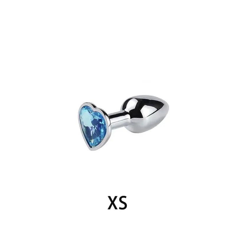 5 Sizes Stainless Steel Crystal Heart Anal Plug Removable Butt Plug Stimulator Prostate Massager Anal Sex Toys Dildos — image 22