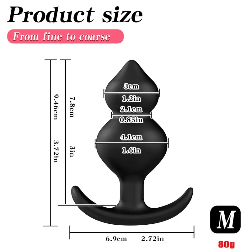 Hot Selling Wearable Anal Plugs With Steel Balls Analplug Buttplug Butplug Fake Dildo For Women Men Anal Beads Adult 18 +Sextoys — image 10